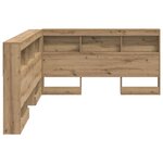 vidaXL Tête de lit de rangement avec étagère chêne artisanal 135 cm