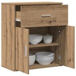 vidaXL Buffet chêne artisanal 60 x 31 x 70 cm Bois d'ingénierie