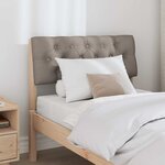 vidaXL Tête de lit capitonnée Taupe 80 cm Pin massif