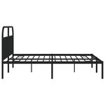 vidaXL Cadre de lit métal sans matelas avec tête de lit noir 193x203cm