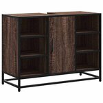 vidaXL Armoire lavabo de salle de bain chêne marron bois d'ingénierie