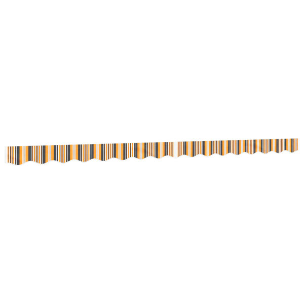 vidaXL Tissu de remplacement de cantonnière d’auvent rayure jaune gris