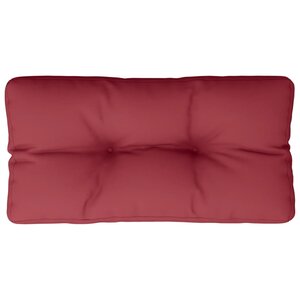 vidaXL Coussin de palette rouge bordeaux 70x40x12 cm tissu