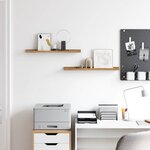 vidaXL Étagère Murale 2 Pièces Marron 60 x 9 x 3 cm Bois d'ingénierie