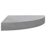 vidaXL Étagères d'angle murales 2 Pièces Gris béton 25x25x3 8 cm MDF