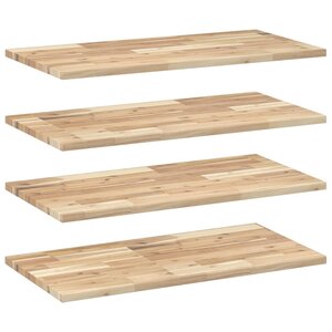 vidaXL Étagères flottantes 4 Pièces 100x40x2 cm acacia massif non traité
