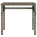 vidaXL Chaise longue avec auvent et table gris résine tressée