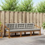 vidaXL Ensemble de canapés d'extérieur 3 pc Gris Naturel et Clair