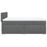 vidaXL Sommier à lattes de lit avec matelas Gris foncé 140x200cm Tissu