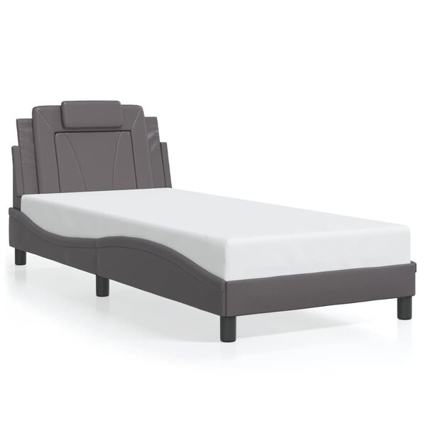 vidaXL Cadre de lit sans matelas gris 80x200 cm similicuir