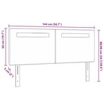 Tête de lit vidaXL au design simple Gris 140 cm en simili cuir
