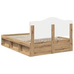 vidaXL Cadre de lit Chêne artisan 160 x 200 cm Pin massif