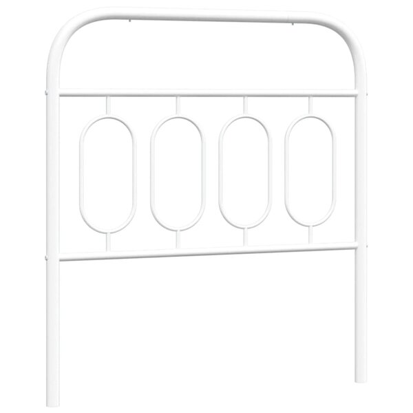 vidaXL Tête de lit de remplacement métal blanc 90 cm