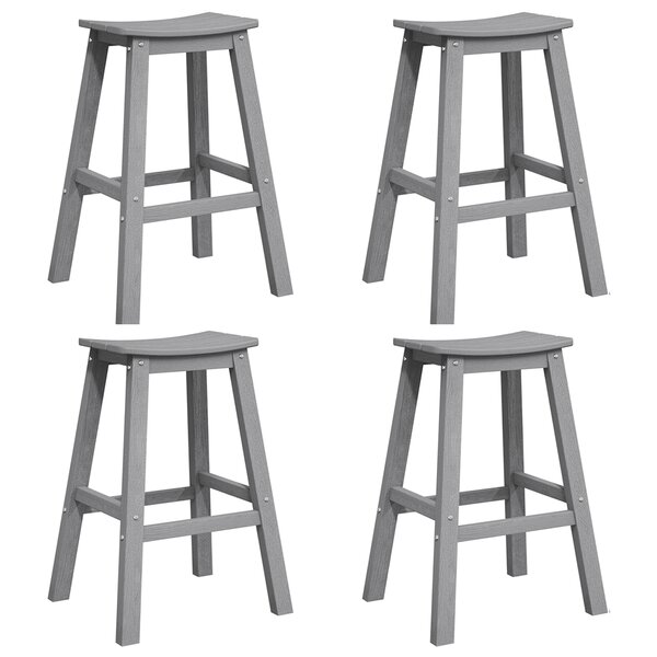 Tabourets de bar vidaXL 6 Pièces Gris clair HDPE