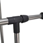 vidaXL Porte-manteaux réglables 2 Pièces 2 rails d'accrochage