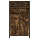 vidaXL Buffet 2 Pièces Chêne Fumé 81 x 36 x 150.5 cm Bois d'ingénierie