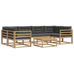 vidaXL Ensemble de canapés d'extérieur 5 pc Blanc et anthracite