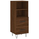 vidaXL Buffet Chêne marron 34 5x34x90 cm Bois d'ingénierie