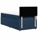 vidaXL Sommier à lattes de lit avec matelas Bleu 80x200 cm Tissu