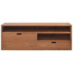 vidaXL Meuble TV 110x30x40 cm Bois de teck massif