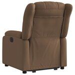 vidaXL Fauteuil inclinable Marron Tissu