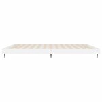 vidaXL Cadre de lit sans matelas blanc brillant 160x200 cm