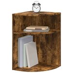 vidaXL Table d'appoint Chêne fumé 39 7 x 39 7 x 60 cm