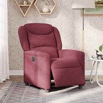 vidaXL Fauteuil inclinable électrique Rouge bordeaux Tissu