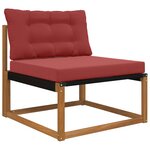 vidaXL Coussin de canapé d'extérieur 2 Pièces Bordeaux Polyester