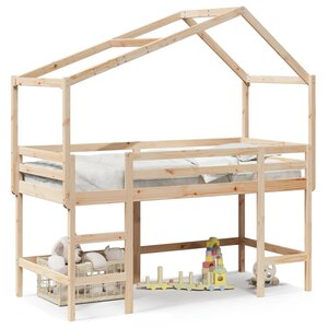 vidaXL Lit superposé avec échelle et toit sans matelas 80x200 cm