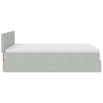 vidaXL Cadre de lit ottoman et matelas gris clair 140x190 velours