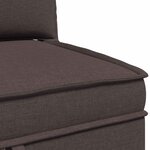 vidaXL Canapé modulaire avec rangement 3 Pièces Marron foncé Tissu