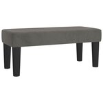 vidaXL Sommier à lattes de lit et matelas Gris foncé 80x200 cm Velours