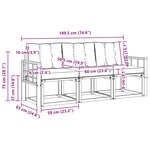 vidaXL Ensemble de canapés d'extérieur 3 pc Blanc et gris clair