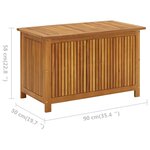 vidaXL Boîte de rangement de jardin 90x50x58 cm bois d'acacia massif