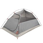 vidaXL Tente de camping à dôme 4 personnes gris et orange imperméable