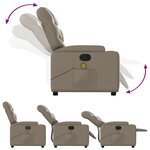 vidaXL Fauteuil de massage inclinable Cappuccino Similicuir