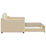vidaXL Lit de jour avec gigogne sans matelas crème 80x200 cm