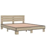 vidaXL Cadre de lit sans matelas chêne sonoma 150x200 cm