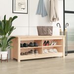 vidaXL Banc à chaussures 110x38x45 5 cm Bois de pin massif