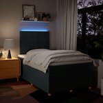 vidaXL Sommier à lattes de lit avec matelas Bleu 120x200 cm Tissu