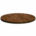vidaXL Plateau de table Marron clair Ø 60 x 2.5 cm Chêne massif