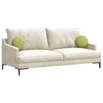 vidaXL Coussins de siège 2 Pièces Vert clair Ø30 x 13 cm tissu