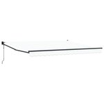 vidaXL Auvent rétractable Blanc 400 × 300 cm Polyester et métal