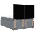 vidaXL Sommier à lattes de lit avec matelas Gris clair 140x190cm Tissu