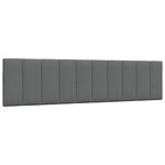 vidaXL Lit avec matelas gris foncé 200x200 cm tissu