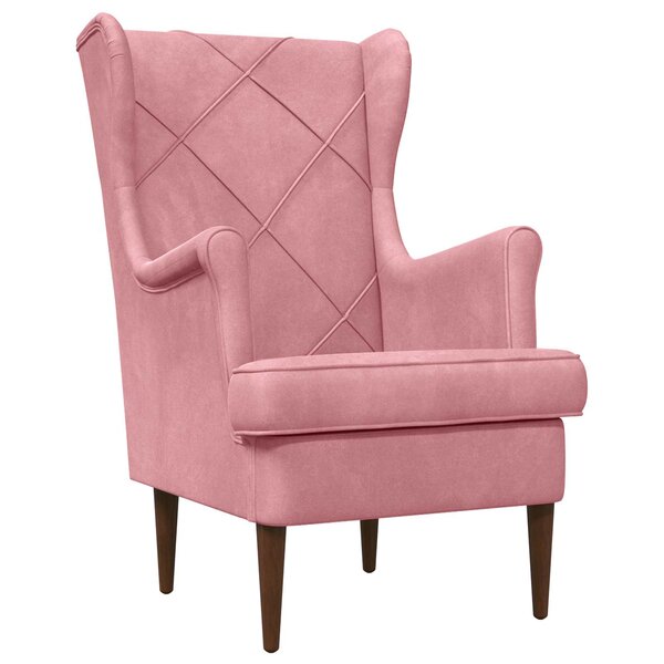 vidaXL Fauteuil Rose Velours