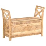 vidaXL Banc d'entrée 103x33x72 cm Bois de manguier solide