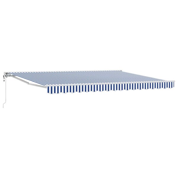 vidaXL Auvent rétractable électrique Bleu et Blanc 5 × 3 5 m