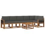 vidaXL Ensemble de canapés d'extérieur 7 pc Naturel et Anthracite